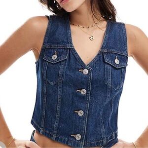 Levi's Blue Denim Sleeveless Top